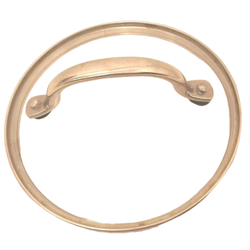 6" Pot Lid Glass w Good Steel Handle Round Pot Pan Skillet Gourmet Style